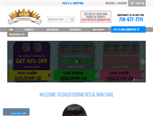 Tablet Screenshot of goldcosmetics.com